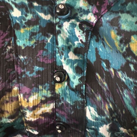 Fashion Bug Plus Size 3X Peplum Top Rhinestones Whimsigoth Fairycore Grunge Goth - Picture 5 of 14